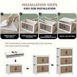 22''Inch Multi-Layer Folding Storage Cabinet with Pulley Storage Box - Transparent, Dustproof, and Versatile