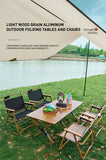 Portable Rectangular Wooden Outdoor Camping Table with Roll-up Table Top and Foldable Legs, Lightweight and Waterproof - 60''L / 90''L / 120 ''L cm
