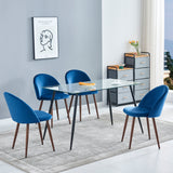 Kelise 4 - Person Dining Set, Blue/Green/Gray