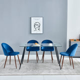 Kelise 4 - Person Dining Set, Blue/Green/Gray