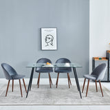 Kelise 4 - Person Dining Set, Blue/Green/Gray