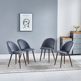 Weller Velvet Side Chair(Set of 4), Dark Gray