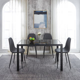 Ally 4/6 - Person Dining Set, Black/Gray