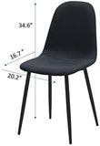OPEN BOX - 6 PCS Upholstered Black Dining Chair