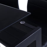 OPEN BOX - Black Tempered Glass Top Dining Table