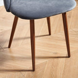 Weller Velvet Side Chair(Set of 4), Dark Gray