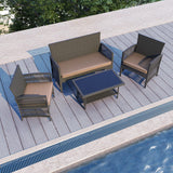 Rylen 4 - Person Seating Group with Cushions, Gray