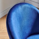 Weller Velvet Side Chair(Set of 2), Dark Blue