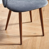 Weller Velvet Side Chair(Set of 2), Dark Gray