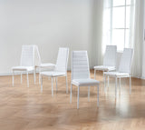 OPEN BOX - 6PCS White Dining Side Chairs