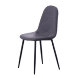 Noelle Side Chair in Black (Set of 6), Grey/Black