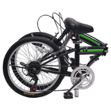 UnYOUsual Portable Lightweight Steelframe Folding Bike - Black Green