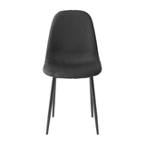Noelle Side Chair in Black (Set of 6), Grey/Black