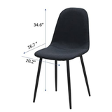 Margery 4 - Person Dining Set, Black/Gray