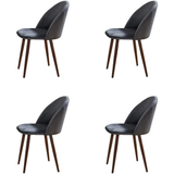 Weller Velvet Side Chair(Set of 4), Dark Gray