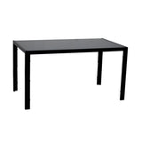 OPEN BOX - Black Tempered Glass Top Dining Table