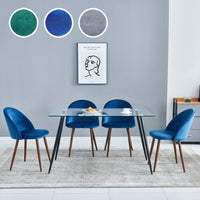 Kelise 4 - Person Dining Set, Blue/Green/Gray