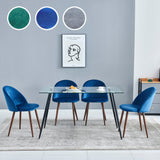 Kelise 4 - Person Dining Set, Blue/Green/Gray