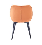 Tufted Velvet Arm Chair in Orange
