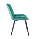 Nyona Tufted Velvet Solid Back Side Chair