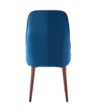 INO Design Tall Back High Back Tufted Velvet Dining Chair Set of 2, Modern Upholstered Dining Room Chair, Dark Blue