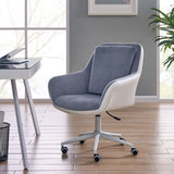 White PU leather Home use Office Chair | Grey-Office-IDS Home