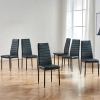Ailigael Side Chair (Set of 6), Black/White