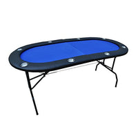 73" Light Series Poker Table with Padded Rails Cup Holders Felt Foldable Legs