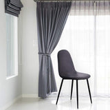 Noelle Side Chair in Black (Set of 6), Grey/Black