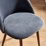 Weller Velvet Side Chair(Set of 4), Dark Gray