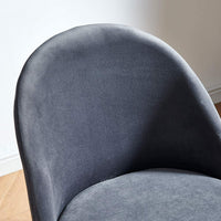 Weller Velvet Side Chair(Set of 4), Dark Gray