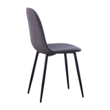 Noelle Side Chair in Black (Set of 6), Grey/Black