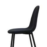 Noelle Side Chair in Black (Set of 6), Grey/Black